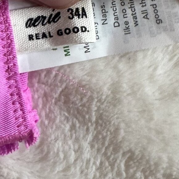 NWT Aerie Hot Pink Real Power Wireless Push Up Joy Convertible Lace Bra - 34A - Picture 3 of 7